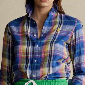 Polo Ralph Lauren Blue Plaid Button Down Shirt